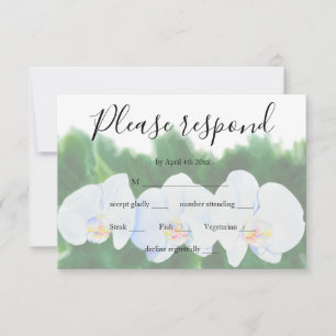Tarjeta De Confirmación De Asistencia orquídeas blancas