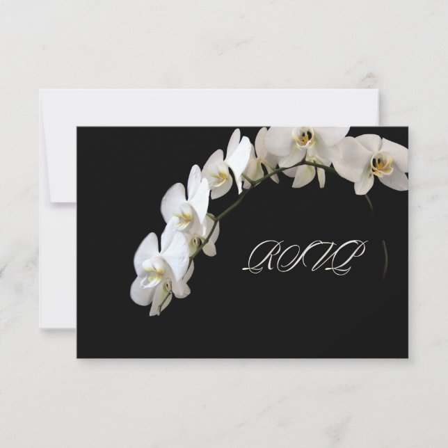 Tarjeta De Confirmación De Asistencia Orquídeas de PixDezines/falaenopsis (Anverso)