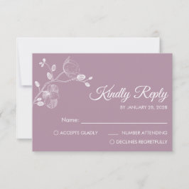 Tarjeta De Confirmación De Asistencia Orquídeas floridas y elegantes, sencillas y minima