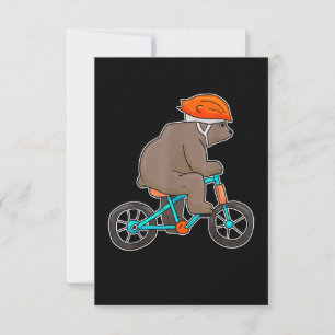 Tarjeta De Confirmación De Asistencia oso en bicicleta oso