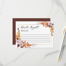 Tarjeta De Confirmación De Asistencia Otoño Boda Floral Fecha Noche Ideas
