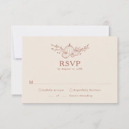 Tarjeta De Confirmación De Asistencia Otoño simple