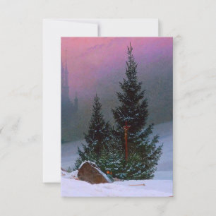 Tarjeta De Confirmación De Asistencia Paisaje invernal Caspar David Friedrich