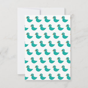 Tarjeta De Confirmación De Asistencia Pájaro azul lindo