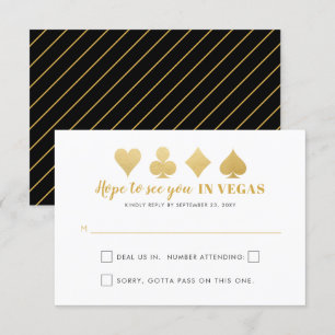 Tarjeta De Confirmación De Asistencia Palabras divertidas del Rótulo Boda de Las Vegas n