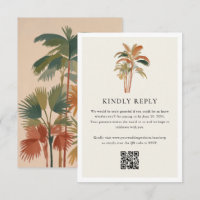 Palmeras Tropicales Acuarela Pastel Boho Boda