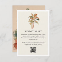 Palmeras Tropicales Acuarela Pastel Boho Boda