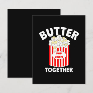 Tarjeta De Confirmación De Asistencia Palomitas de maíz para película BUTTER Together
