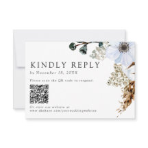 Pampas Grass Elegant Boho Boda QR Code
