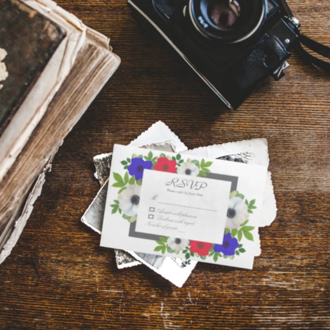 Tarjeta De Confirmación De Asistencia Panda Anemone Patriótico (Subido por el creador)