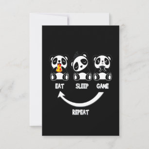 Tarjeta De Confirmación De Asistencia Panda Lover   Mantener La Calma Y Amar A Panda