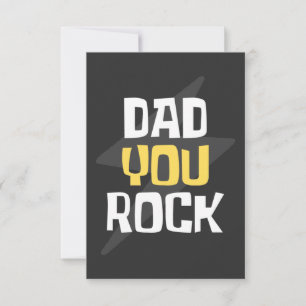 Tarjeta De Confirmación De Asistencia Papa tú rocas - Día del Padre / Regalo de cumpleañ