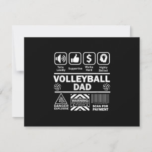 Tarjeta De Confirmación De Asistencia Papel de voleibol con contenido gracioso de padre