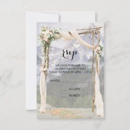 Tarjeta de confirmación de asistencia para boda fu