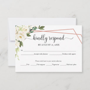 Tarjeta de confirmación de asistencia para boda ge