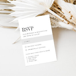 Tarjeta De Confirmación De Asistencia Paralelo | Moderna selección de comidas en blanco 