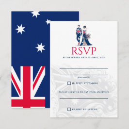 Tarjeta De Confirmación De Asistencia Pareja de Australia