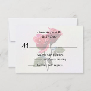 Tarjeta De Confirmación De Asistencia Pareja de Rosas