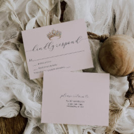 Tarjeta De Confirmación De Asistencia Partido de Cumpleaños de la Corona de la Princesa