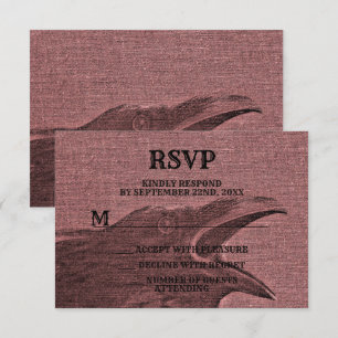 Tarjeta De Confirmación De Asistencia Partido Halloween Sasuy Craw frambuesa roja Spooki