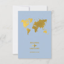 Pasaporte Mundial de Boda de Destino Azul Polvorie