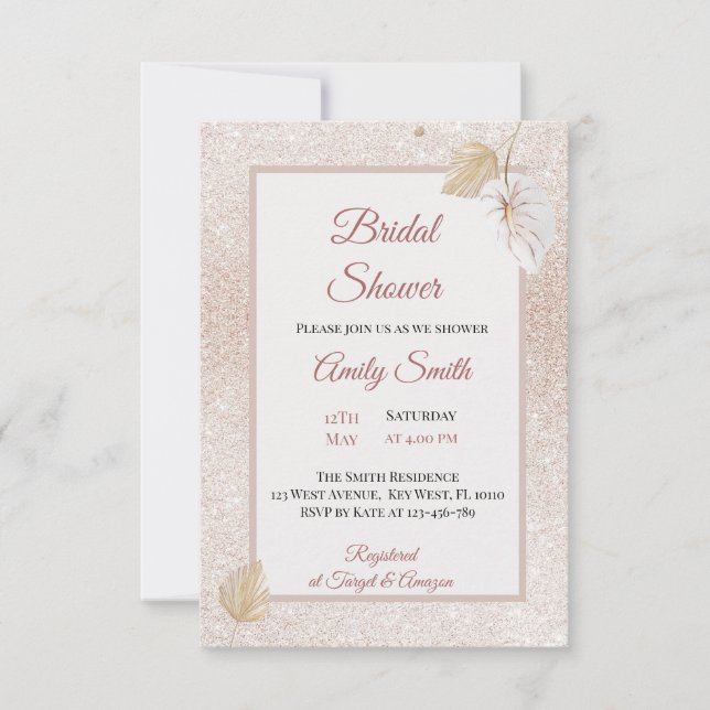 Tarjeta De Confirmación De Asistencia Pastel Gray Seda Bridal Shower Invintation (Anverso)