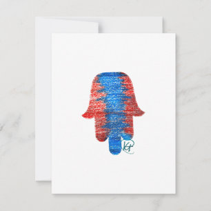 Tarjeta De Confirmación De Asistencia Pastel Patriotic Hamsa Art