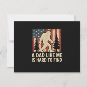 Tarjeta De Confirmación De Asistencia Patriótico Bigfoot Un Papá Como Yo Es Difícil De E