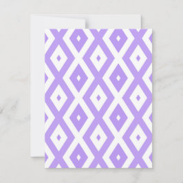 Tarjeta De Confirmación De Asistencia Patrón de diamantes morado y blanco