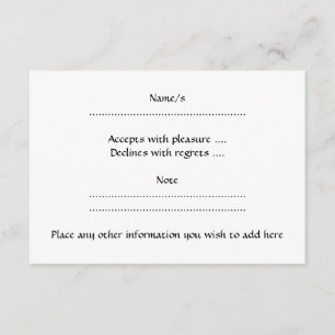 Tarjeta De Confirmación De Asistencia Patrón de estilo de encaje redondo negro.