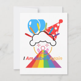 Tarjeta De Confirmación De Asistencia Payaso: estoy sobrio otra vez