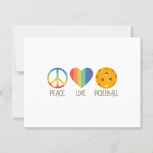 Tarjeta De Confirmación De Asistencia Peace Love Pickleball