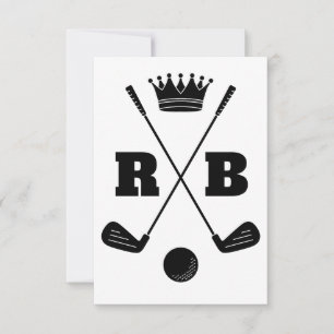 Tarjeta De Confirmación De Asistencia Pelotas de Golf Personalizadas con tu Nombre y Mar