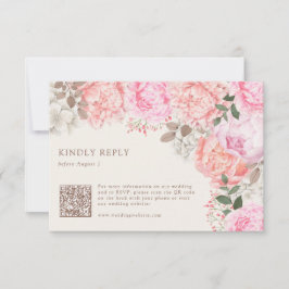 Tarjeta De Confirmación De Asistencia Peony Elegante