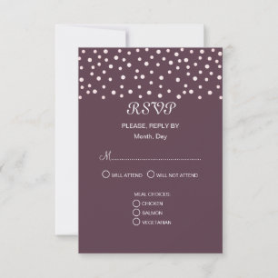Tarjeta De Confirmación De Asistencia Perlas Chic en Tarjeta de Boda Cassis