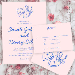 Tarjeta De Confirmación De Asistencia Personalizado de esbozo del doodle de la cesta cap