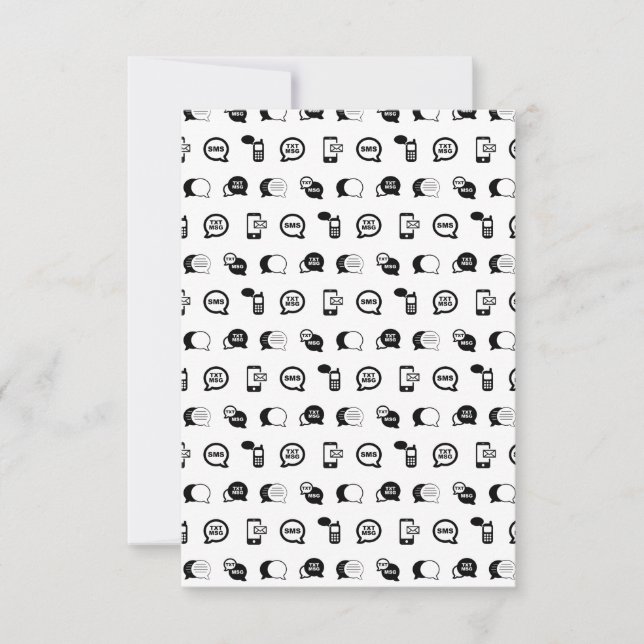 Tarjeta De Confirmación De Asistencia Personalizado de mensajes de texto de teléfono móv (Anverso)