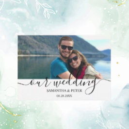 Tarjeta De Confirmación De Asistencia Personalizado Foto Boda relajado moderno