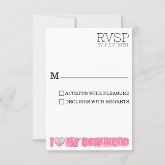 Tarjeta De Confirmación De Asistencia Personalizado Me Encanta Mi Novio - Añadir Foto Y 