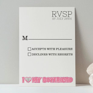 Tarjeta De Confirmación De Asistencia Personalizado Te Amo Mi Novio – Agregar Foto y Nom