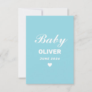 Tarjeta De Confirmación De Asistencia Personalized Baby Announcement Card