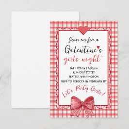 Tarjeta De Confirmación De Asistencia Personalized Galentines Girls Night Invitation