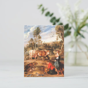 Tarjeta De Confirmación De Asistencia Peter Paul Rubens Milkmaids con ganado en tierra