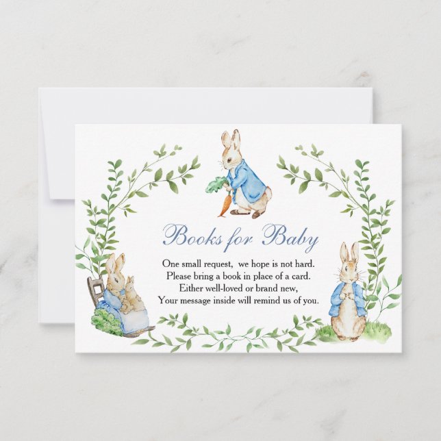 Tarjeta De Confirmación De Asistencia Peter Rabbit Garden Boys For Baby (Anverso)