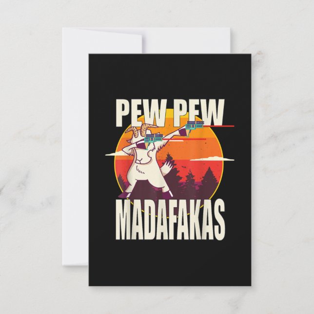 Tarjeta De Confirmación De Asistencia Pew Pew Madafakas (Anverso)