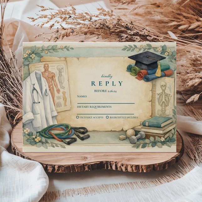 Tarjeta De Confirmación De Asistencia Physical Therapy Graduation (Subido por el creador)