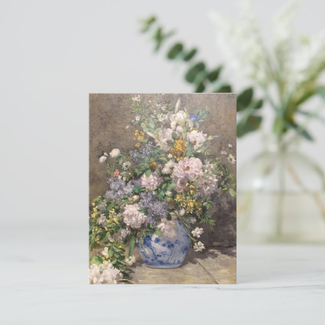 Tarjeta De Confirmación De Asistencia Pierre-Auguste Renoir Spring Bouquet (Anverso de pie)