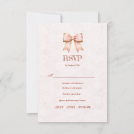 Tarjeta De Confirmación De Asistencia  Pink Sakura Ribbon – Japanese-Inspired
