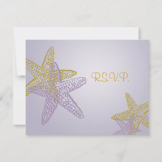 Tarjeta De Confirmación De Asistencia PixDezines 4.25"x5.5" rsvp, pez estrella para 5x7
