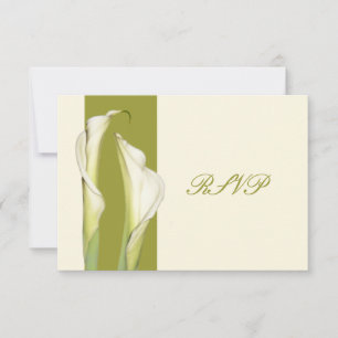 Tarjeta De Confirmación De Asistencia PixDezines blanco calla lirios/fondo diy